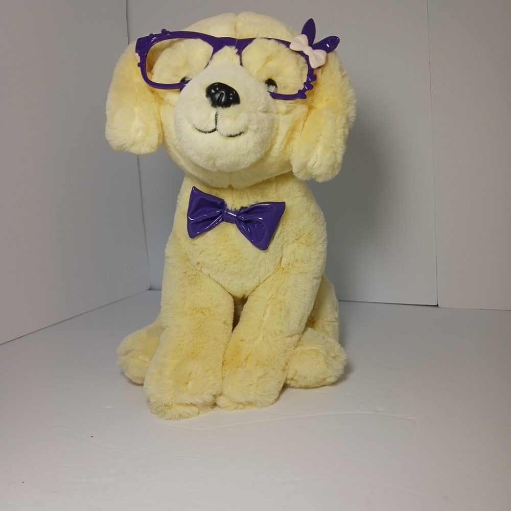 FAO Schwarz Plush Yellow Lab Golden Retriever Puppy Dog Stuffed Animal